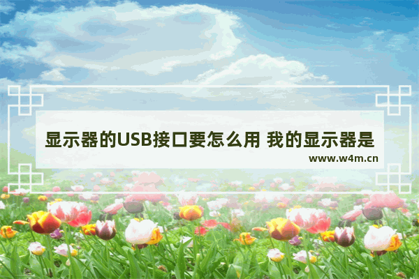 显示器的USB接口要怎么用 我的显示器是联想的 联想显示器usb接口