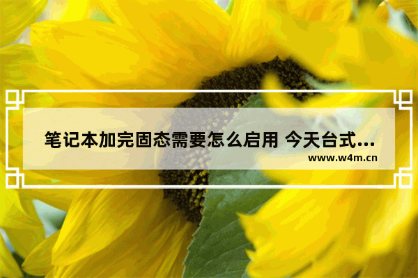 笔记本加完固态需要怎么启用 今天台式电脑蓝屏 之后启动时不能自动读取固态硬盘了