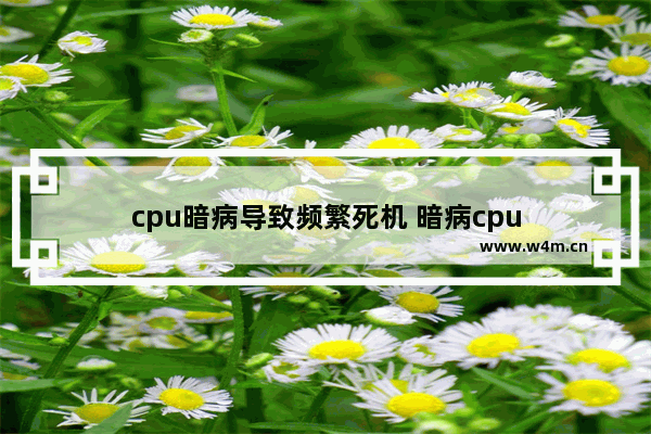 cpu暗病导致频繁死机 暗病cpu