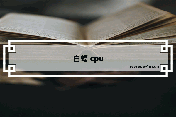 白蝠 cpu