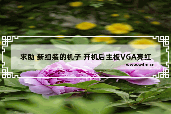 求助 新组装的机子 开机后主板VGA亮红灯