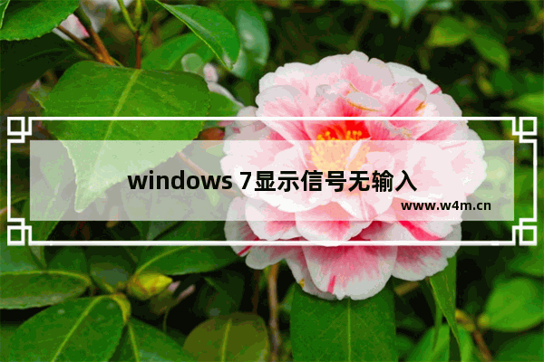 windows 7显示信号无输入