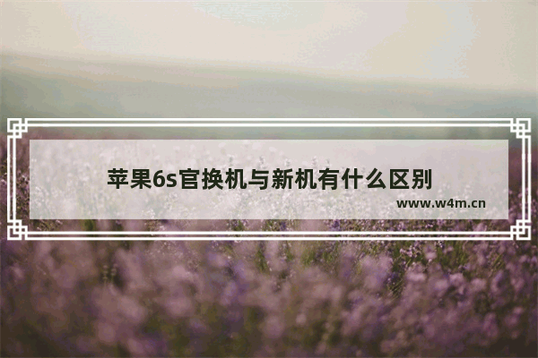 苹果6s官换机与新机有什么区别