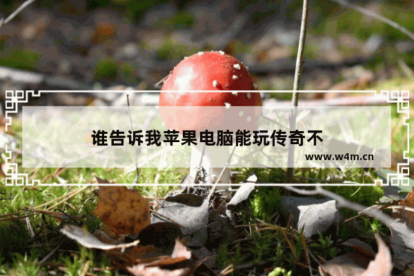 谁告诉我苹果电脑能玩传奇不