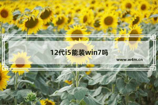 12代i5能装win7吗