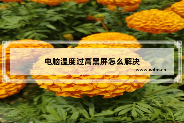 电脑温度过高黑屏怎么解决