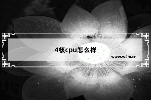 4核cpu怎么样