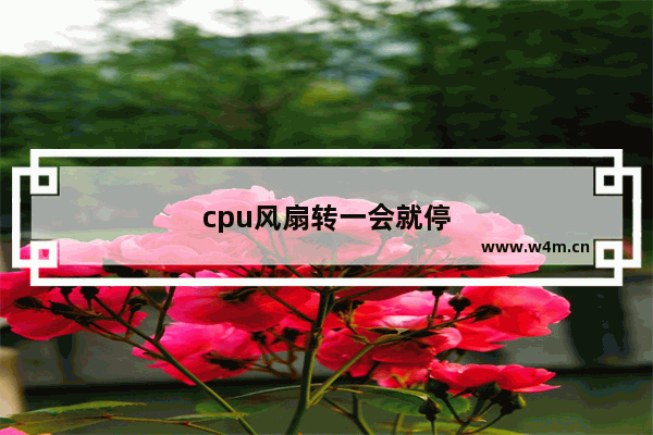 cpu风扇转一会就停