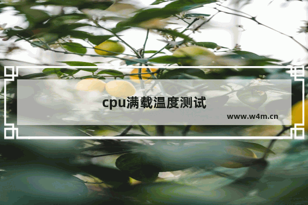 cpu满载温度测试