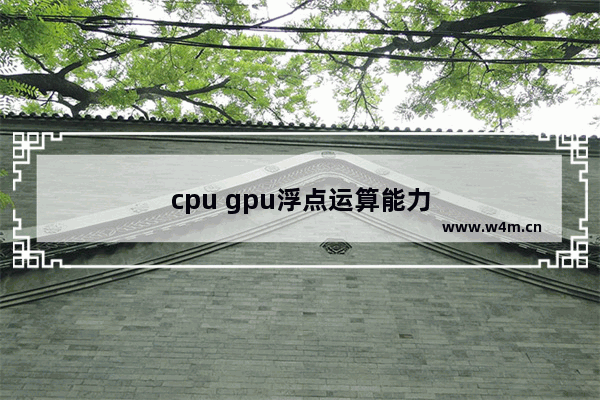 cpu gpu浮点运算能力