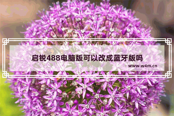 启锐488电脑版可以改成蓝牙版吗