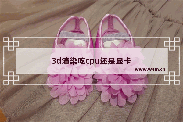 3d渲染吃cpu还是显卡