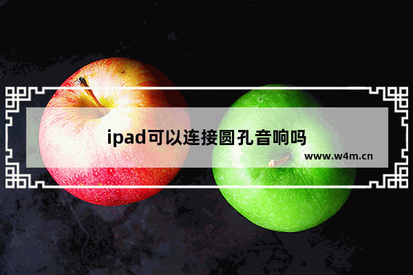 ipad可以连接圆孔音响吗