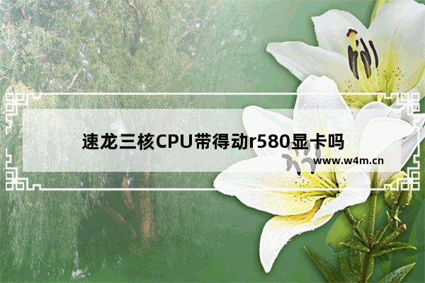 速龙三核CPU带得动r580显卡吗