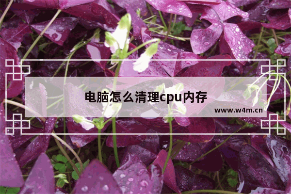 电脑怎么清理cpu内存