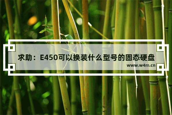 求助：E450可以换装什么型号的固态硬盘