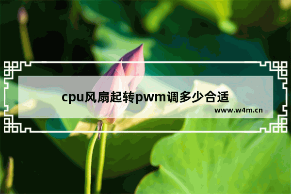 cpu风扇起转pwm调多少合适