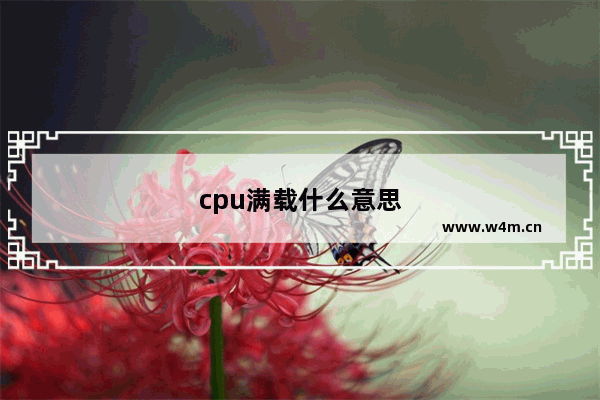 cpu满载什么意思