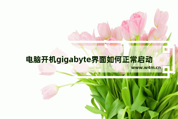 电脑开机gigabyte界面如何正常启动