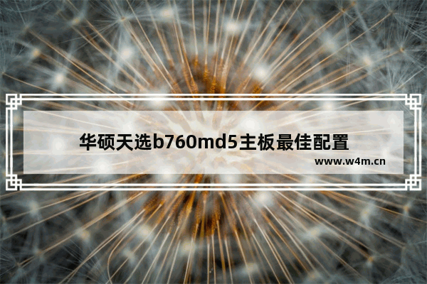 华硕天选b760md5主板最佳配置