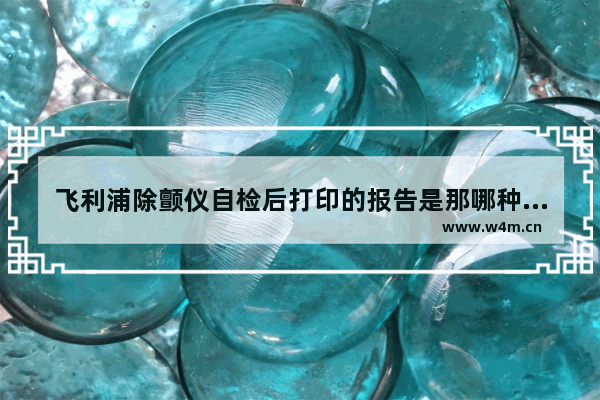 飞利浦除颤仪自检后打印的报告是那哪种 然后怎么看才是自检成功 求