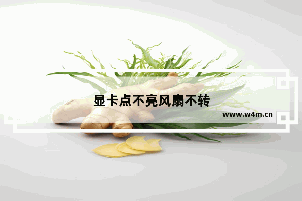 显卡点不亮风扇不转