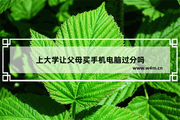 上大学让父母买手机电脑过分吗