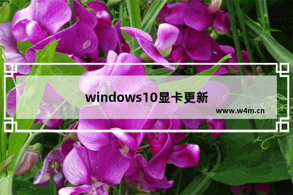 windows10显卡更新