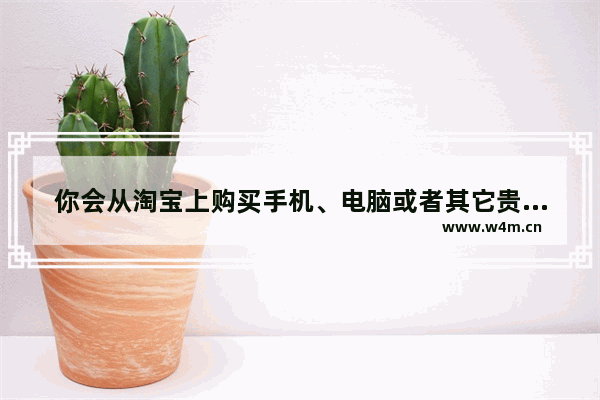 你会从淘宝上购买手机、电脑或者其它贵重物品吗 为什么