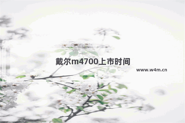 戴尔m4700上市时间