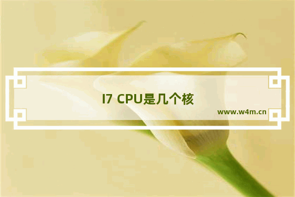 I7 CPU是几个核