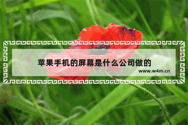 苹果手机的屏幕是什么公司做的