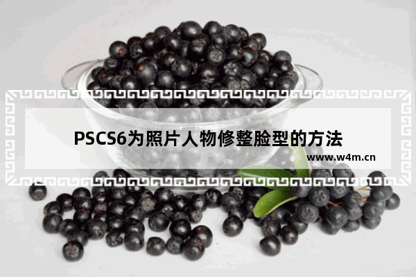 PSCS6为照片人物修整脸型的方法