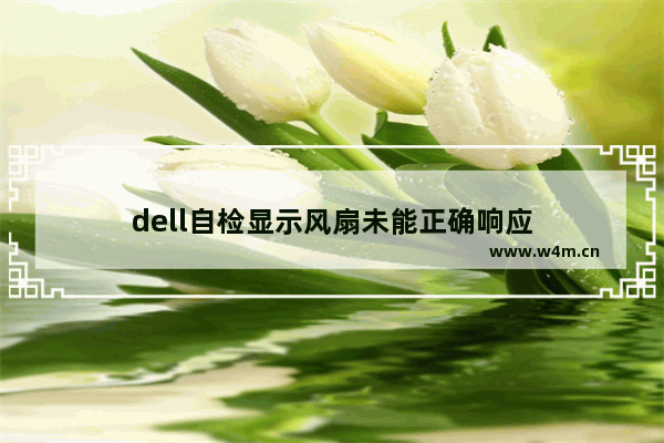 dell自检显示风扇未能正确响应