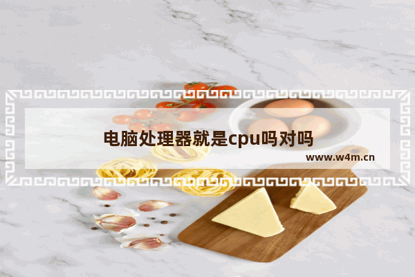 电脑处理器就是cpu吗对吗