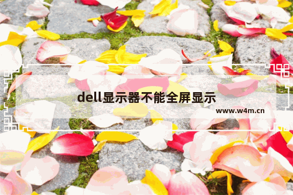 dell显示器不能全屏显示