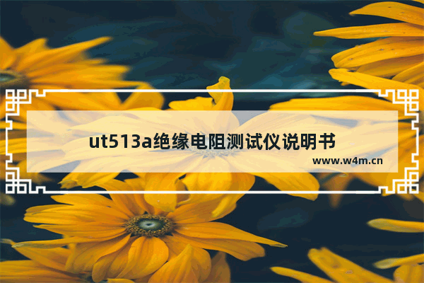 ut513a绝缘电阻测试仪说明书