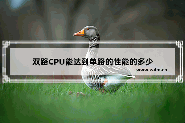 双路CPU能达到单路的性能的多少