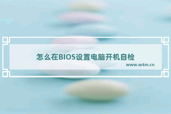 怎么在BIOS设置电脑开机自检