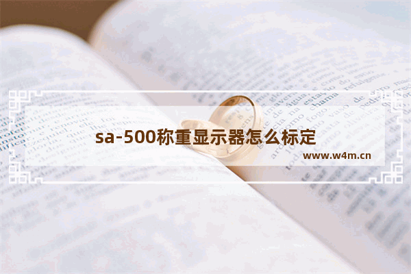 sa-500称重显示器怎么标定