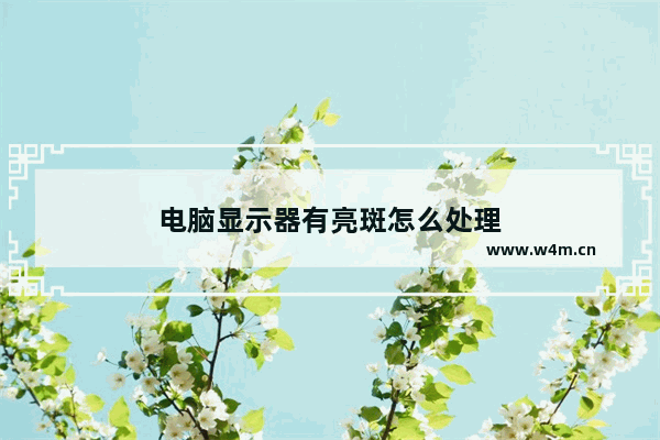 电脑显示器有亮斑怎么处理