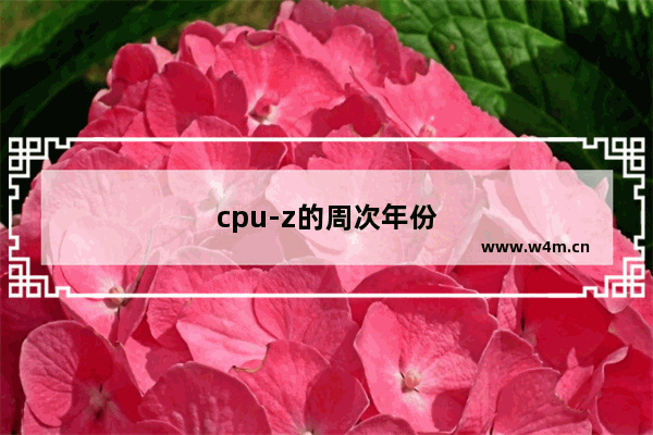 cpu-z的周次年份