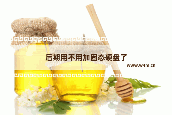 后期用不用加固态硬盘了