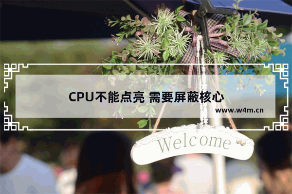 CPU不能点亮 需要屏蔽核心