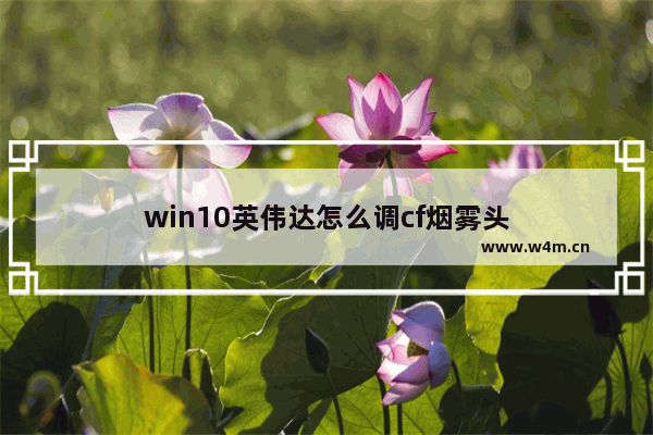 win10英伟达怎么调cf烟雾头