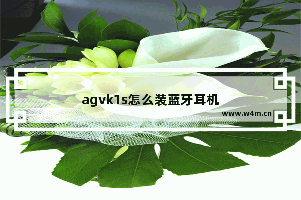 agvk1s怎么装蓝牙耳机