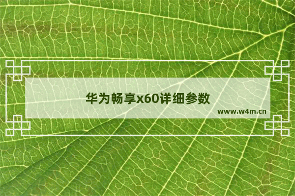 华为畅享x60详细参数