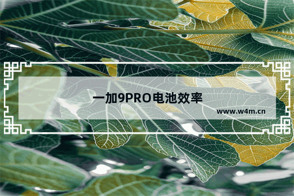 一加9PRO电池效率