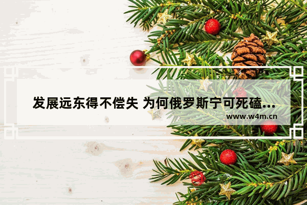 发展远东得不偿失 为何俄罗斯宁可死磕欧洲也不经营远东地区