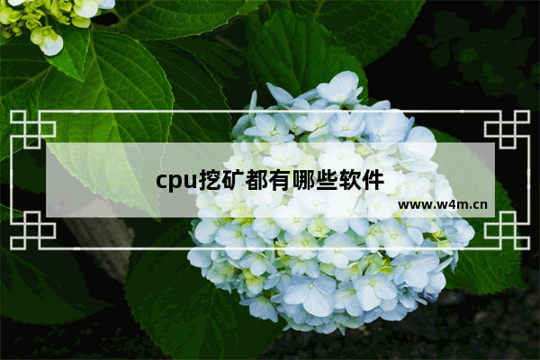 cpu挖矿都有哪些软件